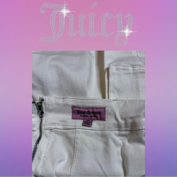 NWT Juicy Couture Cargo Skirt w/ Belt White Tennis Skirt Retro - Picture 5 of 5